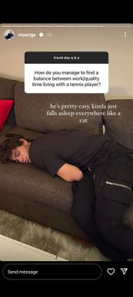 Taylor Fritz's girlfriend Morgan Riddle on Instagram
